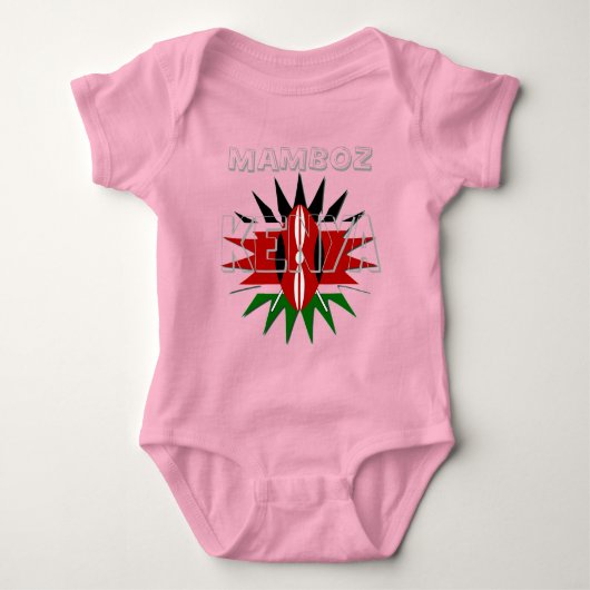 Mamboz Colorful Baby Kids Kenya Musterdesign Baby Strampler (Vorderseite)