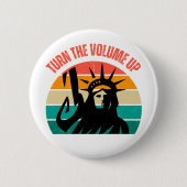 Mamdani Turn The Volume Up New York Mayor Button (Vorderseite)