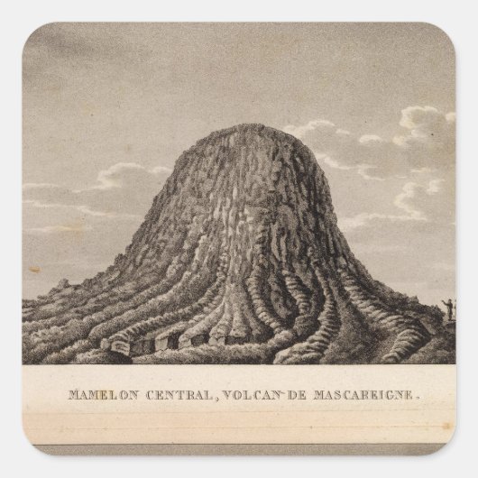 Mamelon Quadratischer Aufkleber (Vorderseite)