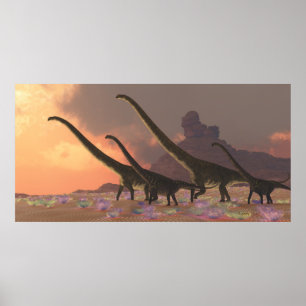Mamenchisaurus Dinosaurier Print Poster