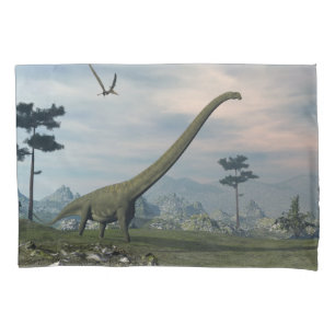 Mamenchisaurus dinosaurier Spaziergang - 3D render Kissenbezug