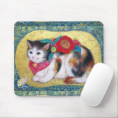 Mameneko: The Camellia Kitten Mousepad (Mit Mouse)