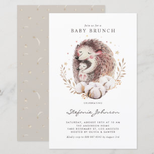 Mami and Baby Igel Baby Brunch Einladung