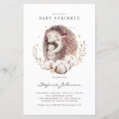 Mami and Baby Igel Baby Sprinkle Einladung (Vorderseite)
