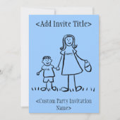 "Mami and Me" - Junge Einladung oder Einladung (Vorderseite)