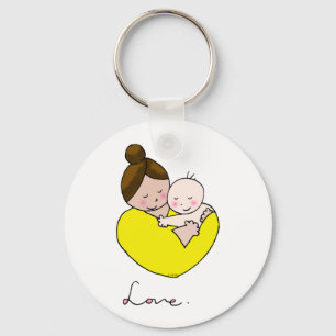 Mami & Baby-Liebe Schlüsselanhänger