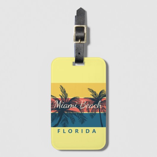 Mami Beach Florida  Gepäckanhänger (Vorderseite Vertikal)