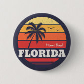 Mami Beach Florida Shirt Button (Vorderseite)