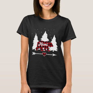 Mami Bear Buffalo Red Kariert Matching Family T-Shirt