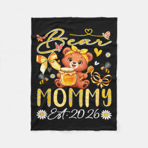Mami Est 2026 Florale Fliege Müttertag Bär Fleecedecke