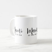 Mami Established Geschenk für neue Mütter Kaffeetasse (Vorderseite Links)
