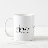 Mami Established Geschenk für neue Mütter Kaffeetasse (Links)