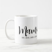 Mami Established Geschenk für neue Mütter Kaffeetasse (Links)