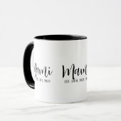 Mami Established Geschenk für neue Mütter Tasse (Vorderseite Links)