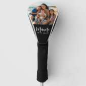 Mami Established Schrift Schwarz Foto Golf Headcover (Vorderseite)