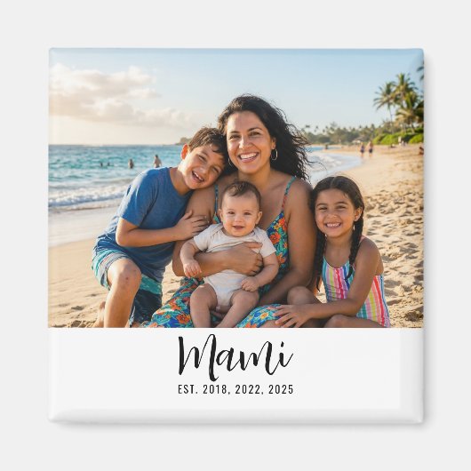 Mami Etablierte Foto-Geschenkmagnet Magnet (Vorne)