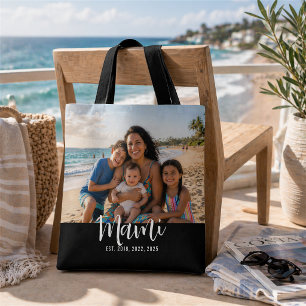 Mami hat modernes Skriptfoto eingerichtet Tasche