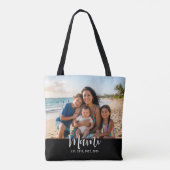 Mami hat modernes Skriptfoto eingerichtet Tasche (Rückseite)