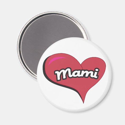 Mami Heart Magnet (Vorderseite/Rückseite)