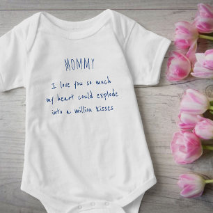 Mami ich liebe dich so sehr handgeschriebenes Gedi Baby Strampler