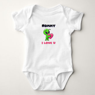"Mami ich liebe dich" Süßes Baby-Alien-Herz Baby Strampler