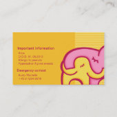 Mami-/Mummy-Visitenkarten Telefonnummerkarte (Rückseite)