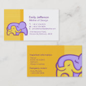 Mami-/Mummy-Visitenkarten Telefonnummerkarte (Vorne/Hinten)