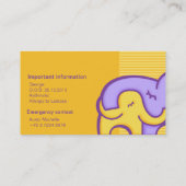 Mami-/Mummy-Visitenkarten Telefonnummerkarte (Rückseite)