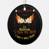 Mami My Angels Zitat Erinnerung an Eltern im Himme Keramik Ornament (Links)