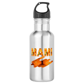 MAMI Orange Typografie Kunst Edelstahlflasche