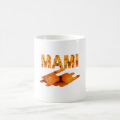 MAMI Orange Typografie Kunst Kaffeetasse (Mittel)