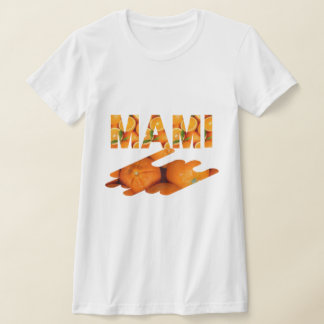 MAMI Orange Typografie Kunst T-Shirt