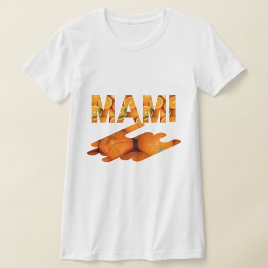 MAMI Orange Typografie Kunst T-Shirt (Ablage )