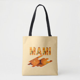 MAMI Orange Typografie Kunst Tasche
