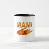 MAMI Orange Typografie Kunst Tasse (Zentrum)