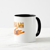 MAMI Orange Typografie Kunst Tasse (VorderseiteRechts)