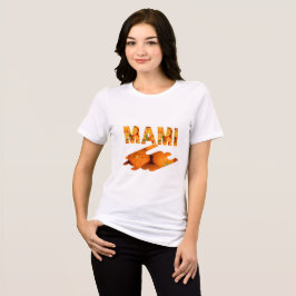 MAMI Orange Typography Art Tri-Blend Shirt