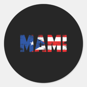 Mami Puerto Rico Flag Pride Mothers Day Puerto Ric Runder Aufkleber