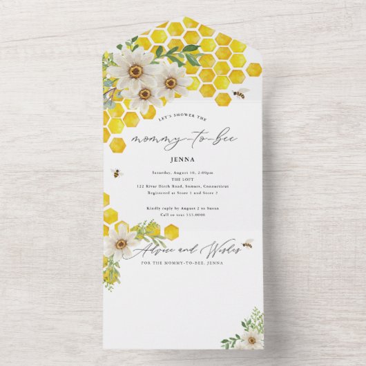 Mami to be all in one Baby Shower Einladung (Innen Boden)