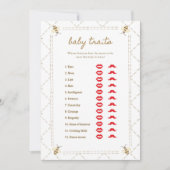 Mami to be Baby Shower Baby Tracks Spielkarten Einladung (Vorderseite)