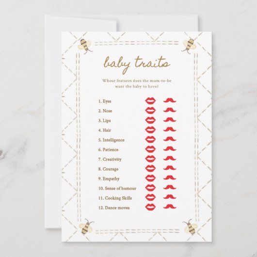 Mami to be Baby Shower Baby Tracks Spielkarten Einladung (Vorderseite)