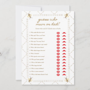 Mami to be Baby Shower Mama oder Vater Game Cards Einladung