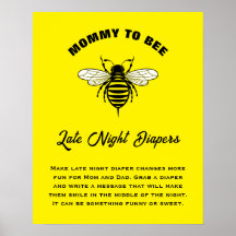 Mami to be Baby Shower Trendy Spate Night Diapers