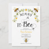 Mami to be, Bee Baby Shower Einladung (Vorderseite)