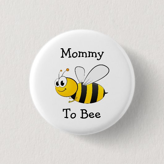 Mami to be Bumble Bee Baby Shower Button (Vorderseite)