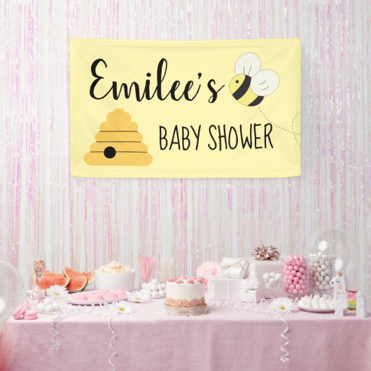 Mami to be Bumble Bee Girl Baby Shower Banner (Party)