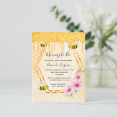 Mami to be Glitzer Tropfen Babydusche Einladung Postkarte (Stehend Vorderseite)