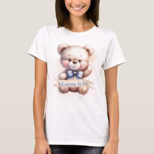 Mami to be Niedlich Teddy Bear Watercolor Babydusc T-Shirt