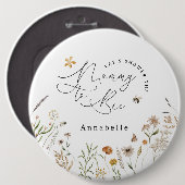 Mami to be Wildblume Babydusche Button (Vorne & Hinten)