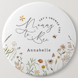 Mami to be Wildblume Babydusche Button